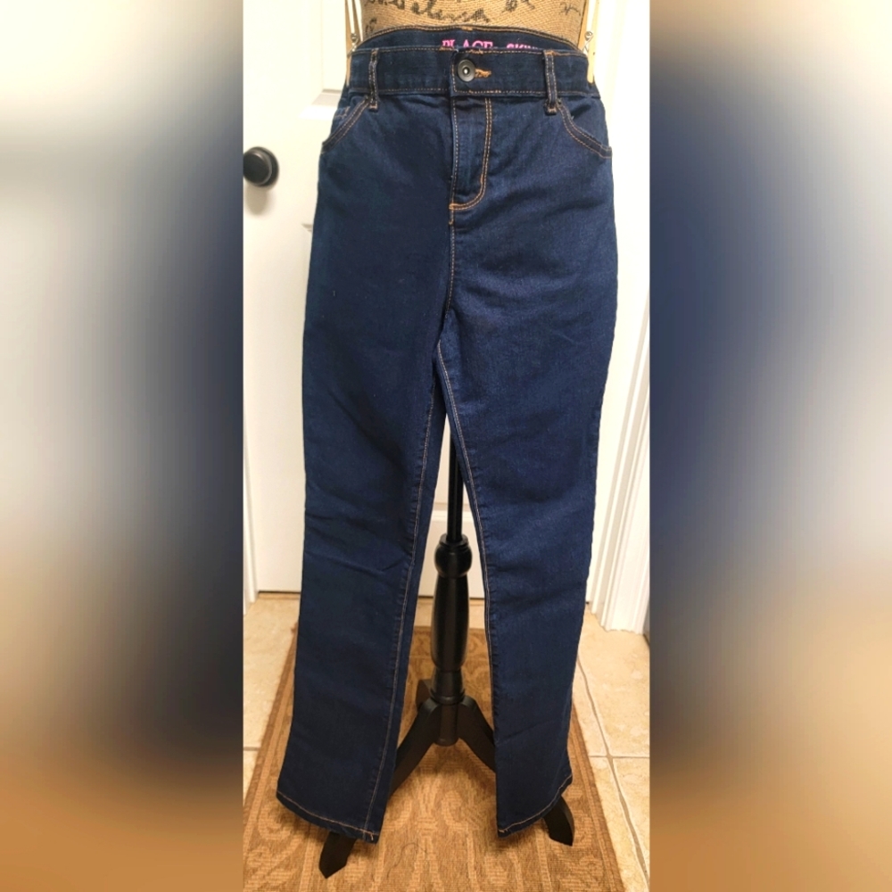 Children's Place Girls Dark-Washed Skinny Jeans - Size 16